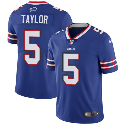 Nike Bills #5 Tyrod Taylor Royal Blue Team Color Men's Stitched NFL Vapor Untouchable Limited Jersey